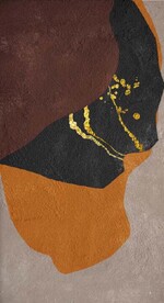 侘寂抽象金色水墨油画玄关背景画