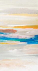 北欧风抽象水彩油画玄关装饰画