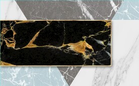 现代风抽象几何大理石拼花电视墙