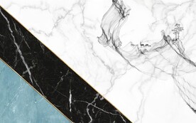 现代风抽象几何大理石拼花电视墙