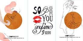 北欧抽象线条爱情情侣装饰无框画