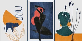 现代抽象人物艺术装饰无框画