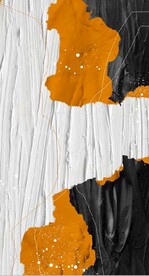 北欧抽象浮雕桔色油漆油画装饰画