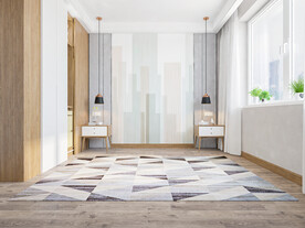 北欧风卧室背景墙场景空景