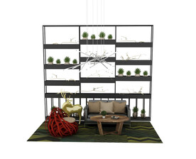 陈列架桌椅模型