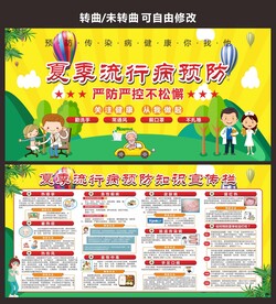 夏季流行传染病展板