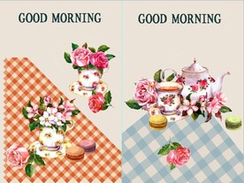 北欧风鲜花欧式餐具餐厅装饰画