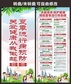 夏季传染病展架