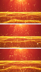 金色粒子红背景