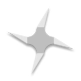 四头十字柄扁平立体灰调飞镖