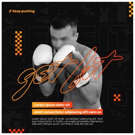 自由搏击拳击海报