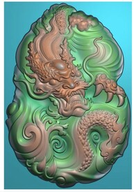 随形龙牌挂件带线