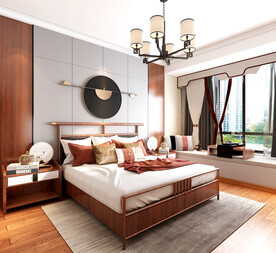 新中式次卧带飘窗