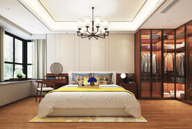 新中式主卧带飘窗