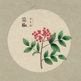 手绘花椒 