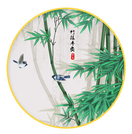 竹报平安挂画