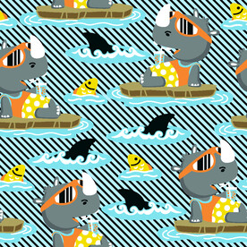 卡通 可爱 斜条