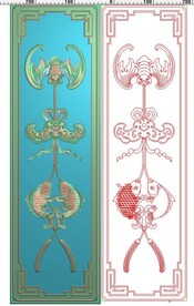 蝙蝠如意吊鱼背板门板竖板边