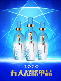 白酒五大战略单品形象海报POP