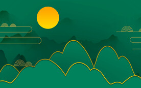 端午节国潮山脉背景