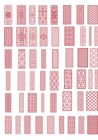 中式古典门窗图案