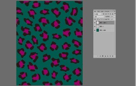 手绘绿底迷彩豹纹无限循环无缝