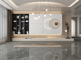 现代客厅空场景