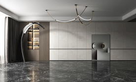 现代客厅空场景