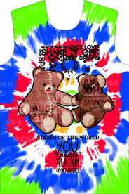 扎染 熊 高清分层 印花