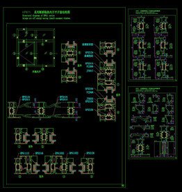 隔热平开窗装配图及截面图