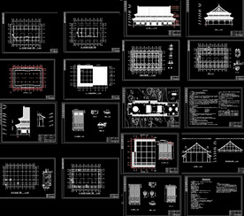 观音宝殿建筑施工图