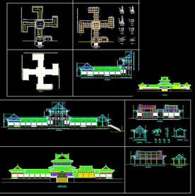 罗汉堂建筑图施工图 