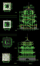 古塔建筑图纸