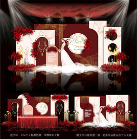 红色婚礼图片