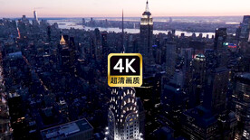 航拍现代城市群街道夜景