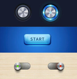 高科技质感按钮