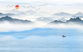 意境山水电视背景墙