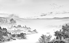 高端 意境新款山水 文件分层 