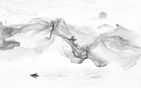 新款高雅意境山水 文件分层 