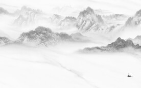 客厅意境新款山水 文件分层 