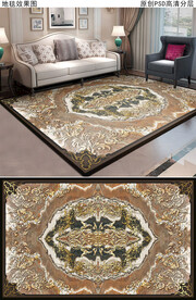 欧式大理石花纹复古地毯