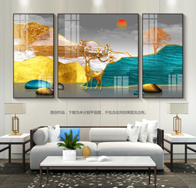 简约客厅装饰画挂画无框画玄关画