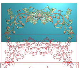 洋花牡丹边框