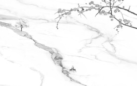 爵士白大气灰色山水 文件分层 