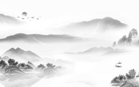 高端人气新款山水 文件分层 