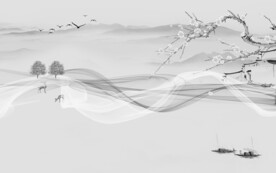 中国风风景新款山水 文件分层 