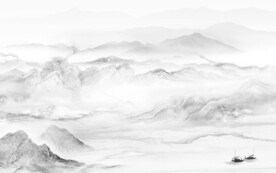 极简大气中式山水 文件分层 