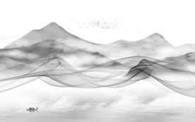 新上架大气中式山水 文件分层 