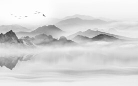 高清山水简约新画 文件分层画