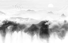 高清山水现代新画 文件分层画